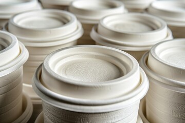 Non-Recyclable Foam Cups: Disposable Material Made of Polystyrene Substance