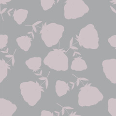 Cute floral pattern. Seamless vector texture. An elegant template for fashionable prints. Print with small white flowers and blue leaves. pink background.