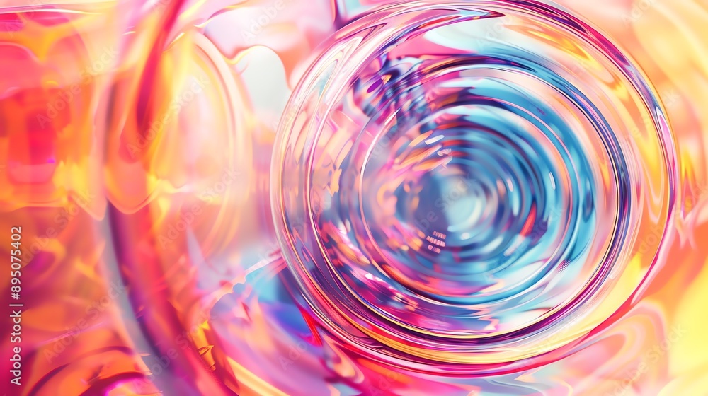 Poster vibrant abstract background with colorful swirls and shapes, perfect for bright and dynamic designs 
