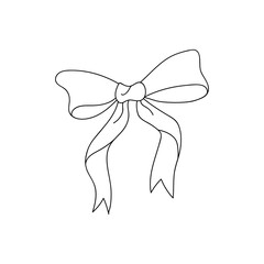 Simple Hand Drawn Bow Illustration