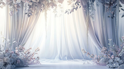 Elegant wedding backdrop background illustration