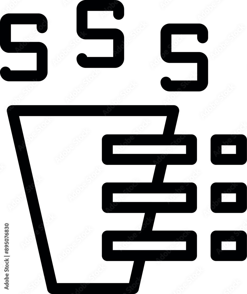 Poster Sales funnel icon representing the process of attracting prospects and converting them into customers