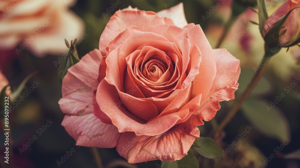 Canvas Prints red rose in garden