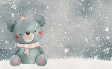 Bear In Winter Wonderland