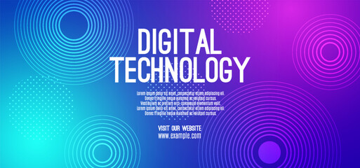 Abstract digital technology futuristic circuit blue pink background, Cyber science tech, Innovation communication future, Ai big data, internet network connection, Cloud hi-tech illustration vector