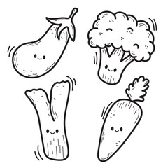 Vector illustration coloring simple cartoons. outline black and white, icon