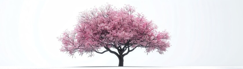 Black Cherry tree single object, realistic isolated on white background