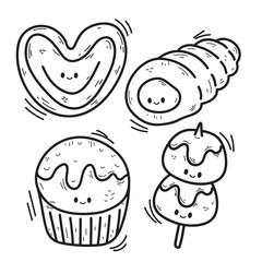 Vector illustration coloring simple cartoons. outline black and white, icon