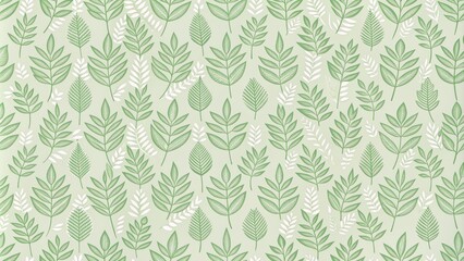Green and White Paper Cut Leaf Pattern, Paper art, Nature, Pattern, Background, Texture