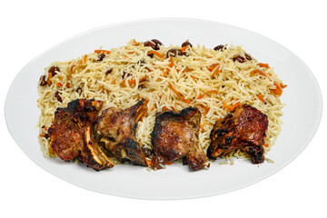 Grilled Lamb Mandi,  mutton with Mandi raise