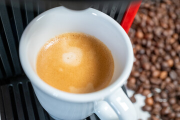 cup of coffee on the table