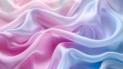 Fototapeta premium Pastel pink, blue, and purple silk fabric waves