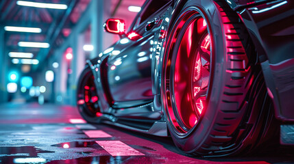 Engine tuning under the hood of a sports car