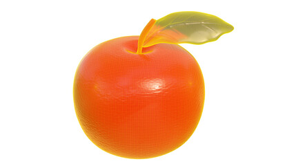 Orange 3d fruit