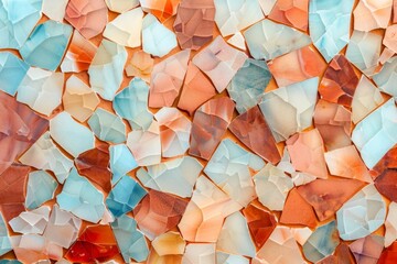 Vibrant Mosaic of Pastel Broken Glass - Textural Background for Art and Design