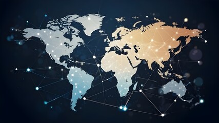 Fototapeta premium world map with code