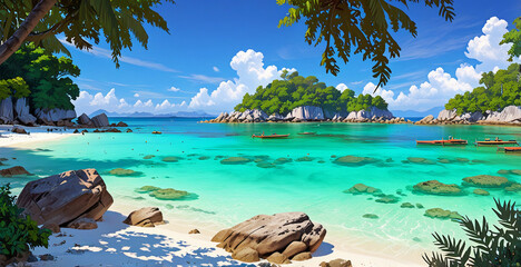 Island, Satun - Lipe Island is renowned for its stunning beaches and crystal-clear waters. The island features beautiful coral reefs and offers opportunities for snorkeling, diving, and relaxing on th