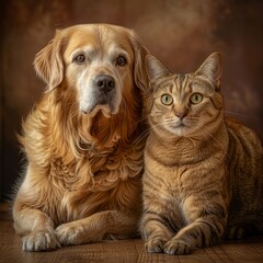 Fototapeta premium cat and dog