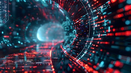 Fototapeta premium Digital background ideal for technological operations. Data Transmission in a digital future