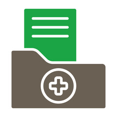 Fototapeta premium Medical Record Glyph Two Color Icon