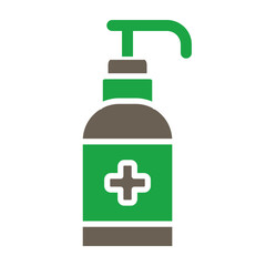 Hand Sanitizer Glyph Two Color Icon