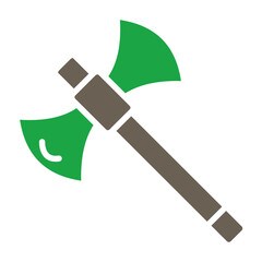 Axe Glyph Two Color Icon