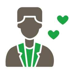 Groom Glyph Two Color Icon
