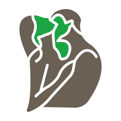 Neck kiss Glyph Two Color Icon