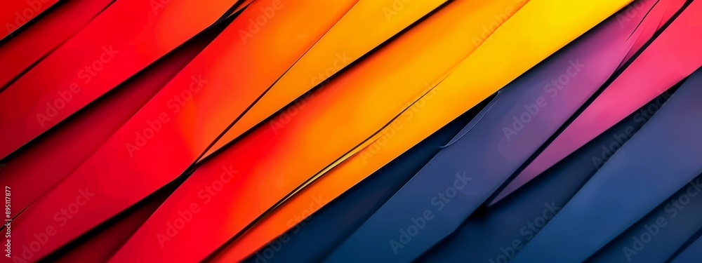 Canvas Prints  A detailed shot of a multicolored wallpaper adorned with numerous thin fabric strips