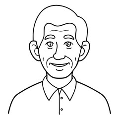 Old man with a smile illustration vector