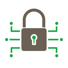 Cyber Security Vector Glyph Two Color Icon