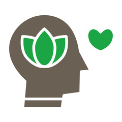 Mindful Vector Glyph Two Color Icon