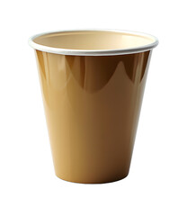 [Transparent Background PNG]Gold Paper Cup Isolated on White Background