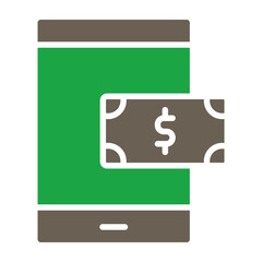 Online Payment Glyph Two Color Icon