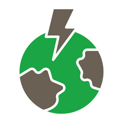 Earth Glyph Two Color Icon
