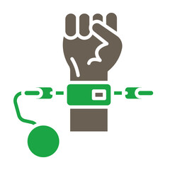 Slave Glyph Two Color Icon