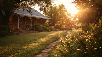 Obraz premium A beautifully composed exterior shot of a well-maintained property