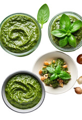 Obraz premium delicious Pesto isolated on white background