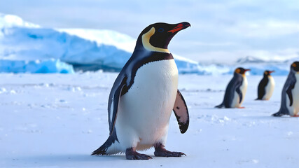 Fototapeta premium Penguins in the Antarctic
