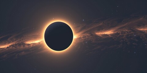 Obraz premium Black Hole in Sky with Star Background