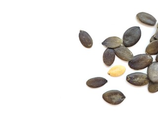 Little pile of delicious pumpkin seeds.