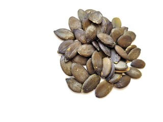 Portion of raw pumpkin seeds.