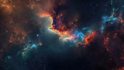 Beautiful nebula in deep space made with generative ai