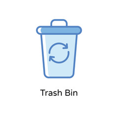 Trash Bin vector icon