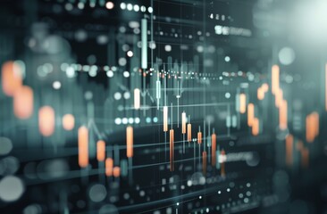 Fototapeta premium Digital Stock Market Data Display