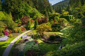 Sunken garden at Butchart Gardens