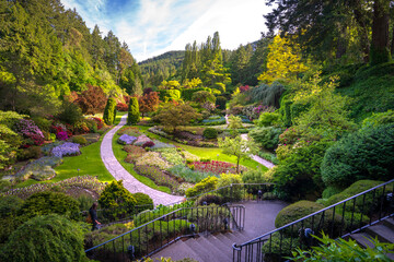 Sunken garden at Butchart Gardens