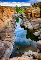 The granite dells of Watson Lake in Prescott Arizona