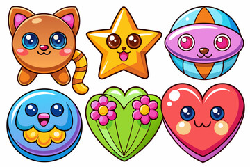 White Background Icons Vector Illustration Cartoons, Clipart, and Line Art Designs, White background icons vector illustrations including cartoons, clipart, and line art designs