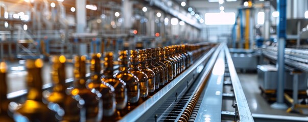 High-tech warehouse storing wine bottles with automated conveyor system